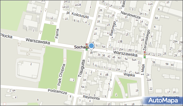 Sochaczew, Warszawska, 30, mapa Sochaczew