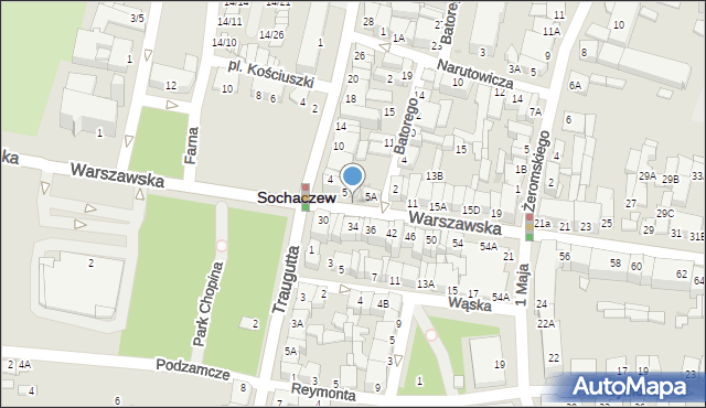 Sochaczew, Warszawska, 34a, mapa Sochaczew