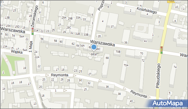 Sochaczew, Warszawska, 66ca, mapa Sochaczew