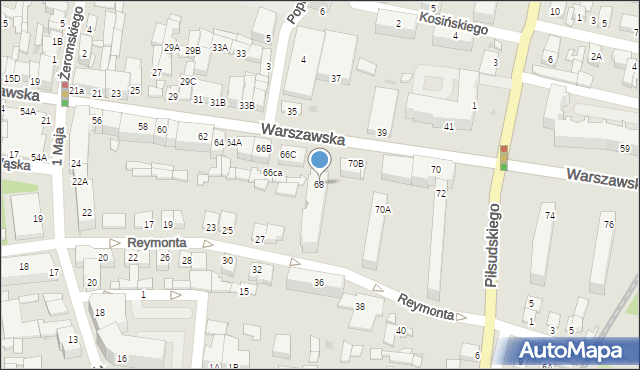 Sochaczew, Warszawska, 68, mapa Sochaczew