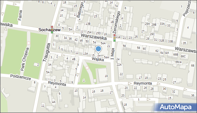 Sochaczew, Wąska, 17, mapa Sochaczew