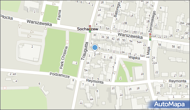 Sochaczew, Wąska, 2, mapa Sochaczew