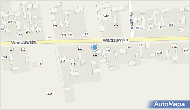 Sokolniki, Warszawska, 122, mapa Sokolniki