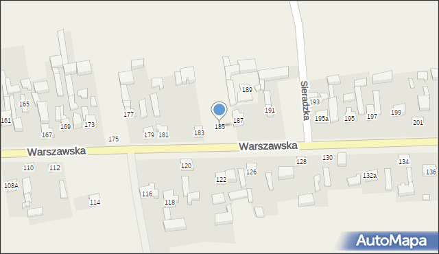 Sokolniki, Warszawska, 185, mapa Sokolniki