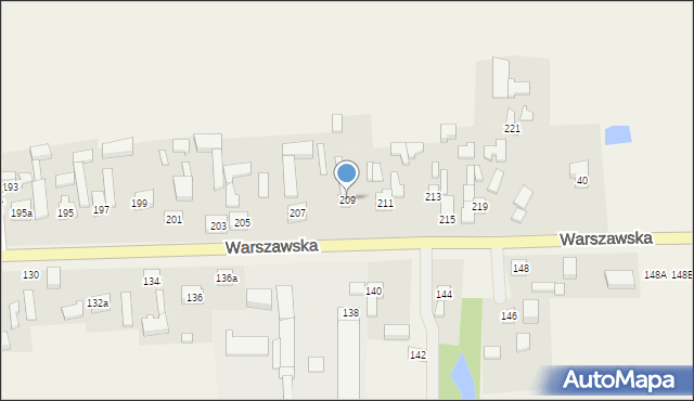 Sokolniki, Warszawska, 209, mapa Sokolniki