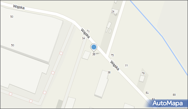 Sokołów, Wąska, 36, mapa Sokołów