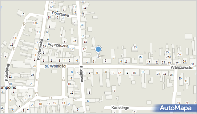Sompolno, Warszawska, 3A, mapa Sompolno