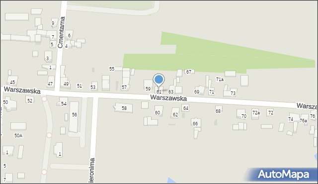 Sompolno, Warszawska, 61, mapa Sompolno