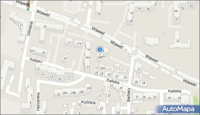 Sosnowiec, Wawel, 19A, mapa Sosnowca