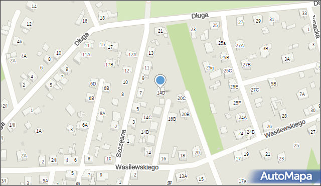 Sosnowiec, Wasilewskiego Leona, 14D, mapa Sosnowca
