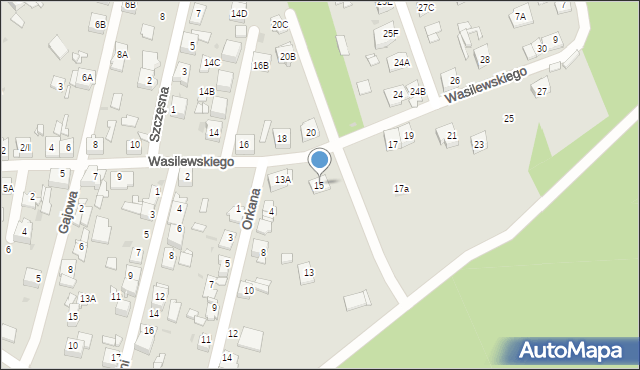 Sosnowiec, Wasilewskiego Leona, 15, mapa Sosnowca