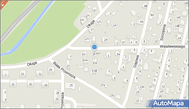 Sosnowiec, Wasilewskiego Leona, 3/I, mapa Sosnowca