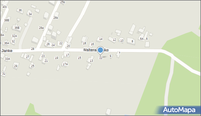 Sosnowiec, Waltera-Janke Zygmunta, gen., 11, mapa Sosnowca