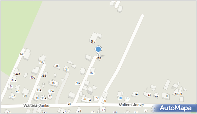 Sosnowiec, Waltera-Janke Zygmunta, gen., 25b, mapa Sosnowca