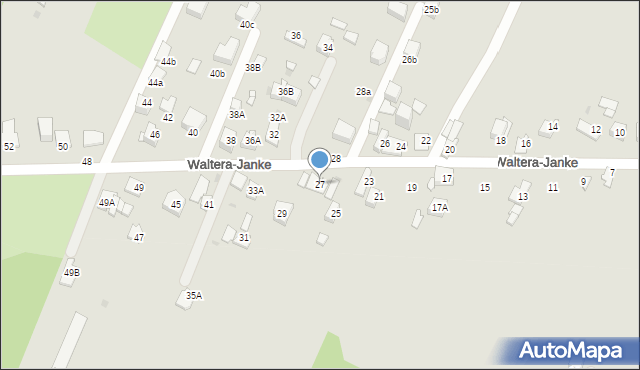 Sosnowiec, Waltera-Janke Zygmunta, gen., 27, mapa Sosnowca