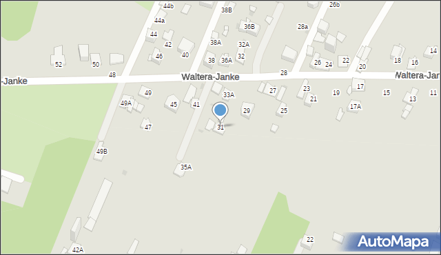 Sosnowiec, Waltera-Janke Zygmunta, gen., 31, mapa Sosnowca