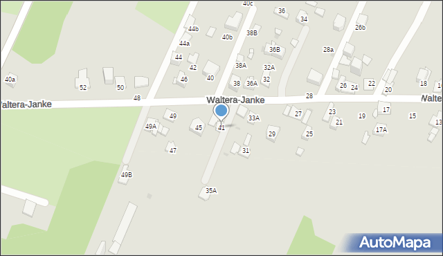 Sosnowiec, Waltera-Janke Zygmunta, gen., 41, mapa Sosnowca