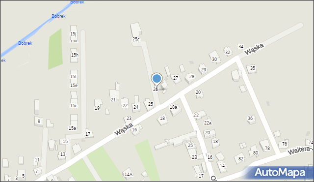 Sosnowiec, Wąska, 26a, mapa Sosnowca