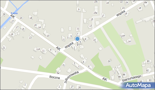 Sosnowiec, Wąska, 4, mapa Sosnowca
