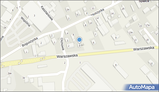 Spalice, Warszawska, 3, mapa Spalice
