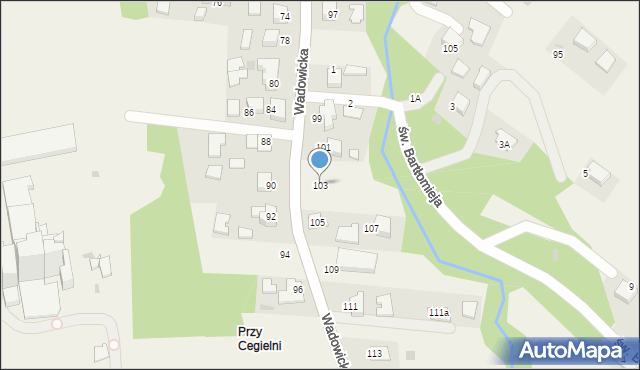 Spytkowice, Wadowicka, 103, mapa Spytkowice