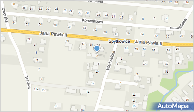 Spytkowice, Wadowicka, 2, mapa Spytkowice