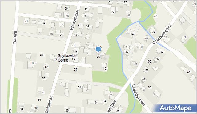 Spytkowice, Wadowicka, 49, mapa Spytkowice