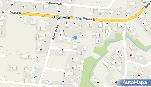 Spytkowice, Wadowicka, 5, mapa Spytkowice