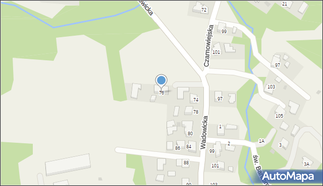 Spytkowice, Wadowicka, 76, mapa Spytkowice