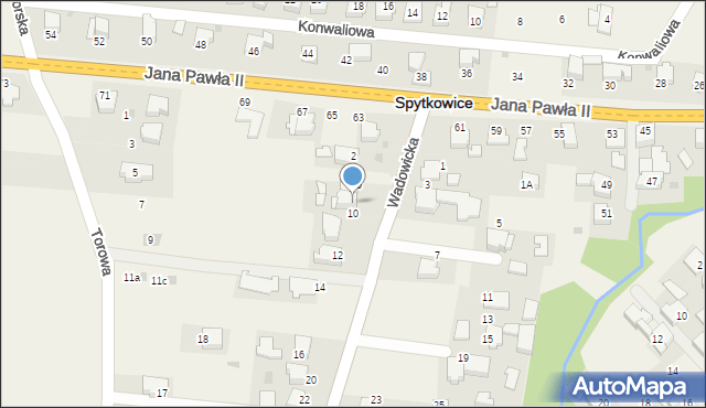 Spytkowice, Wadowicka, 8, mapa Spytkowice