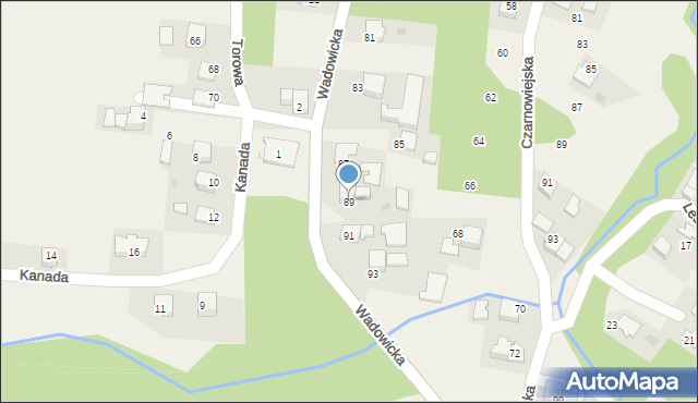 Spytkowice, Wadowicka, 89, mapa Spytkowice