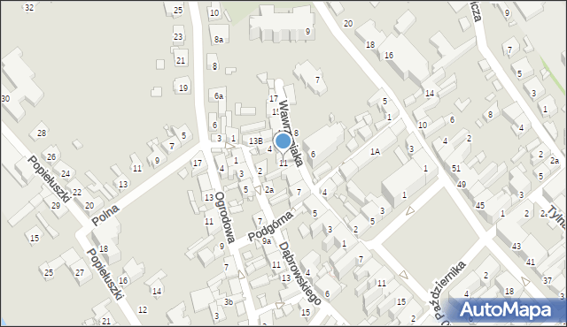 Śrem, Wawrzyniaka Piotra, ks., 11, mapa Śrem