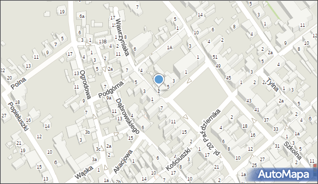 Śrem, Wawrzyniaka Piotra, ks., 2, mapa Śrem