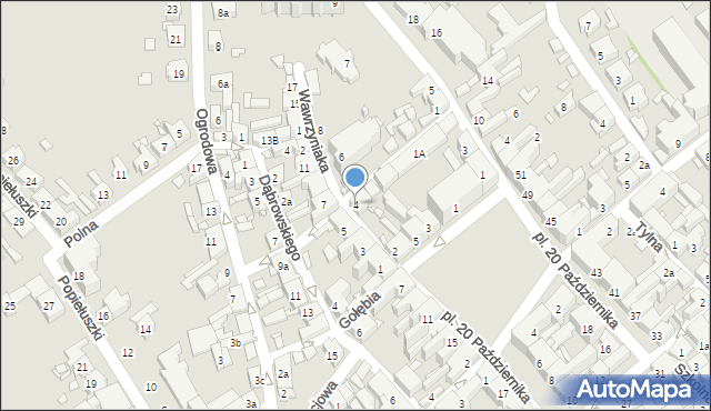 Śrem, Wawrzyniaka Piotra, ks., 4, mapa Śrem