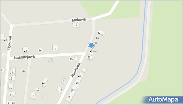 Środa Śląska, Waniliowa, 54, mapa Środa Śląska