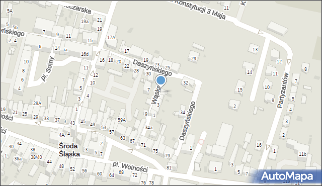 Środa Śląska, Wąska, 5, mapa Środa Śląska
