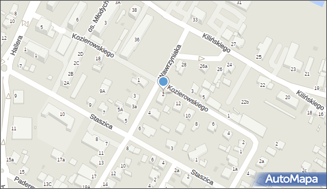 Środa Wielkopolska, Wawrzyniaka Piotra, 2, mapa Środa Wielkopolska