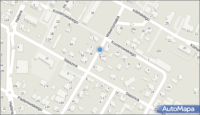 Środa Wielkopolska, Wawrzyniaka Piotra, 4, mapa Środa Wielkopolska