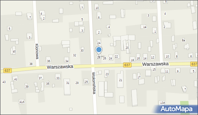 Stanisławów, Warszawska, 28, mapa Stanisławów