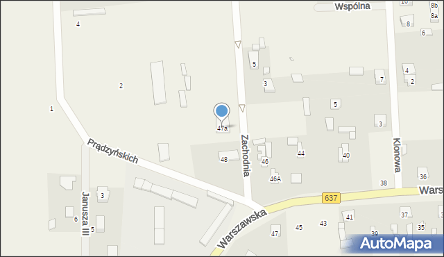 Stanisławów, Warszawska, 47a, mapa Stanisławów