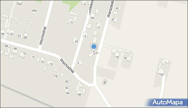 Starachowice, Warszawka, 1, mapa Starachowic