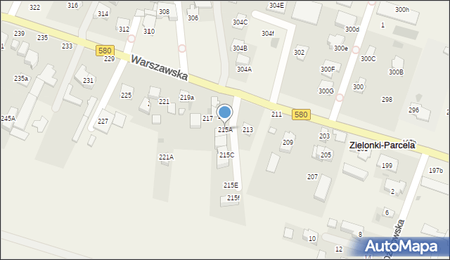 Stare Babice, Warszawska, 215A, mapa Stare Babice