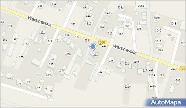 Stare Babice, Warszawska, 231/229, mapa Stare Babice