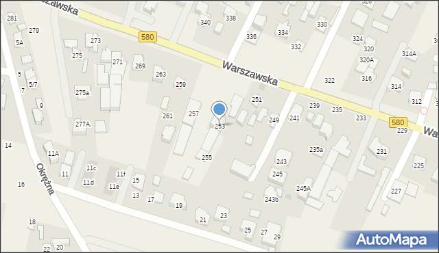 Stare Babice, Warszawska, 253, mapa Stare Babice