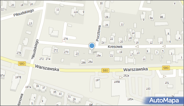 Stare Babice, Warszawska, 264a, mapa Stare Babice