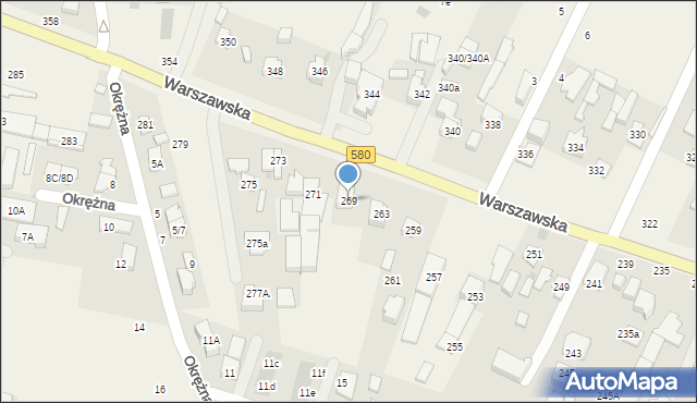 Stare Babice, Warszawska, 269, mapa Stare Babice