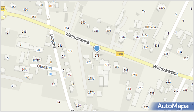 Stare Babice, Warszawska, 273, mapa Stare Babice