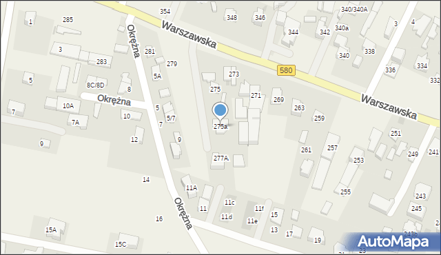 Stare Babice, Warszawska, 275a, mapa Stare Babice
