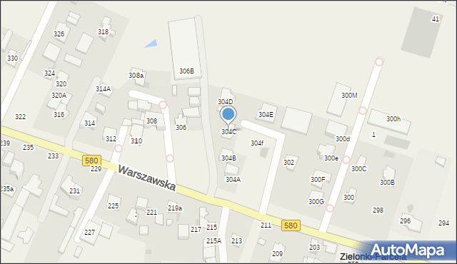 Stare Babice, Warszawska, 304C, mapa Stare Babice