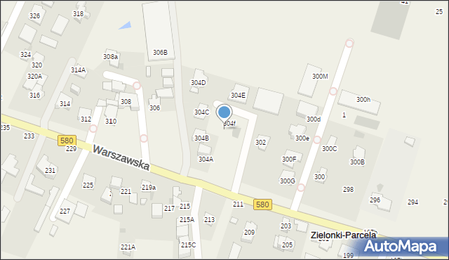 Stare Babice, Warszawska, 304g, mapa Stare Babice